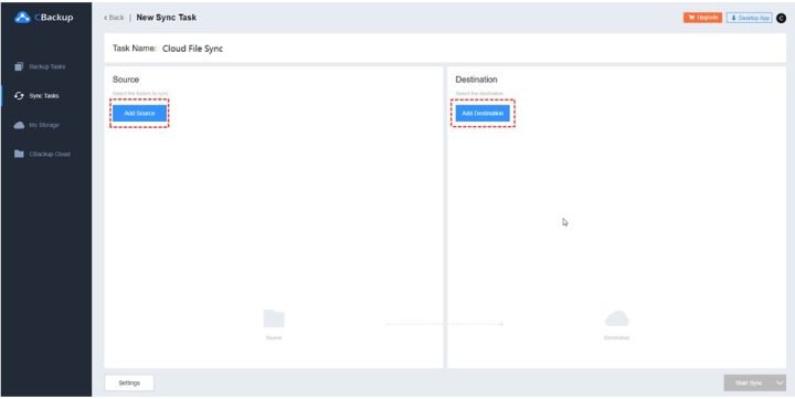 Add source and destination