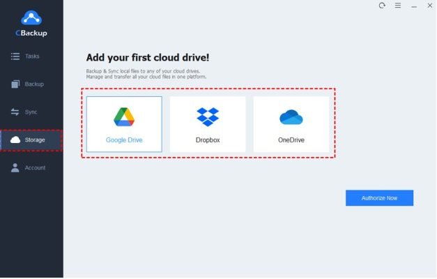 Add your first cloud drive 1
